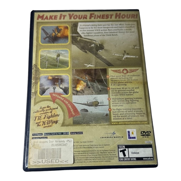 Playstation 2 Secret Weapons Over Normandy (Sony, PS2 2003) READ - Picture 3 of 3